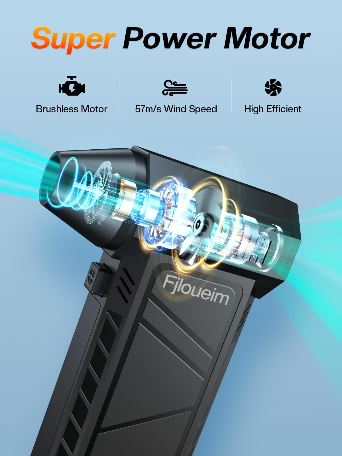 Multi Functional Fan Air Duster - Violent Fan Suitable for Cars, Houses, Computer Keyboards, and Outdoor use; 4-Speed Adjustable Wind Drying, dust Removal, air Blowing and Suction 130000RPM