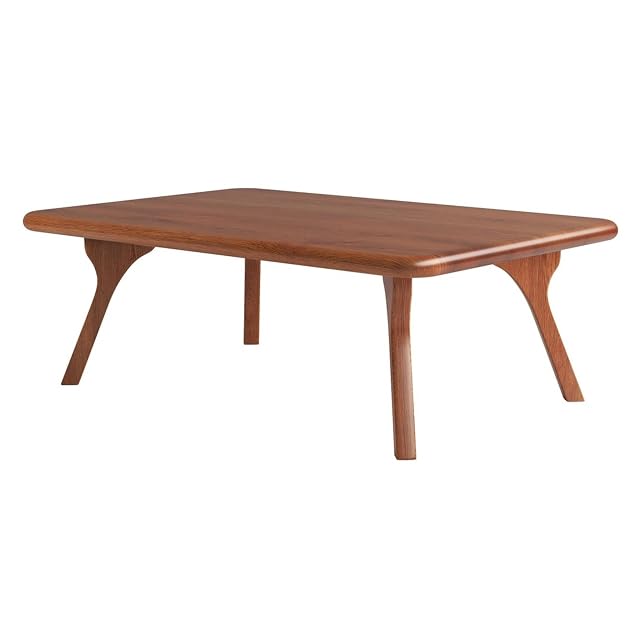 Jasper Rectangle Solid Wood Coffee Table in Walnut