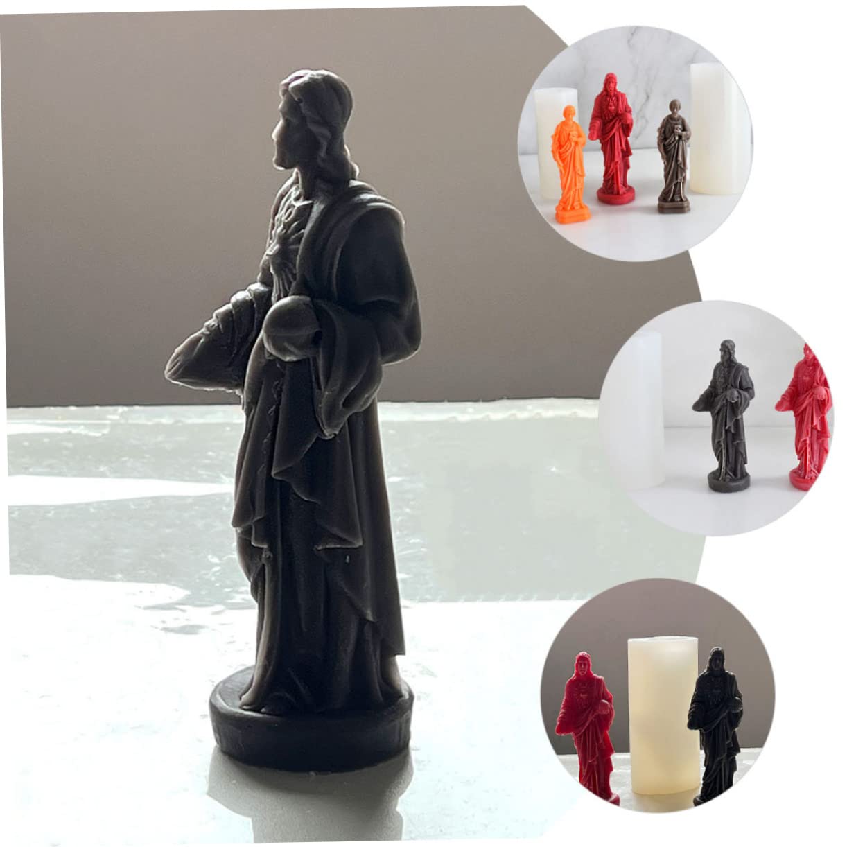 Molde De Silicona De Jesús Para Hacer Velas y Jabones Molde Artesanal Para Decoración y Manualidades Fácil Desmoldeo y Reutilizable