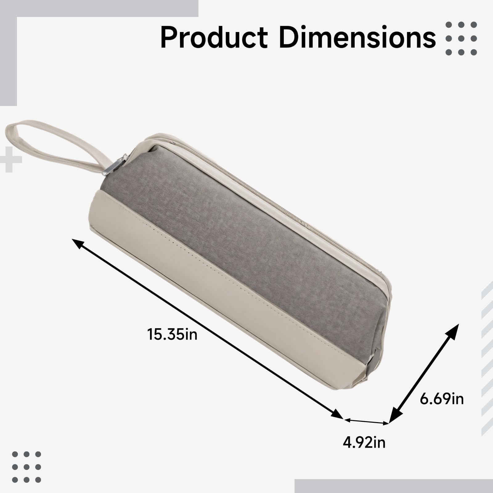 2 STK. Haartrockner-Reisetasche, wasserfeste Nylon-Aufbewahrungsbox für Dyson- und Shark-Haartrockner, mit Stauraum für Zubehör, praktisch für Reise und Ordnung, für mehr Übersicht, hellgrau