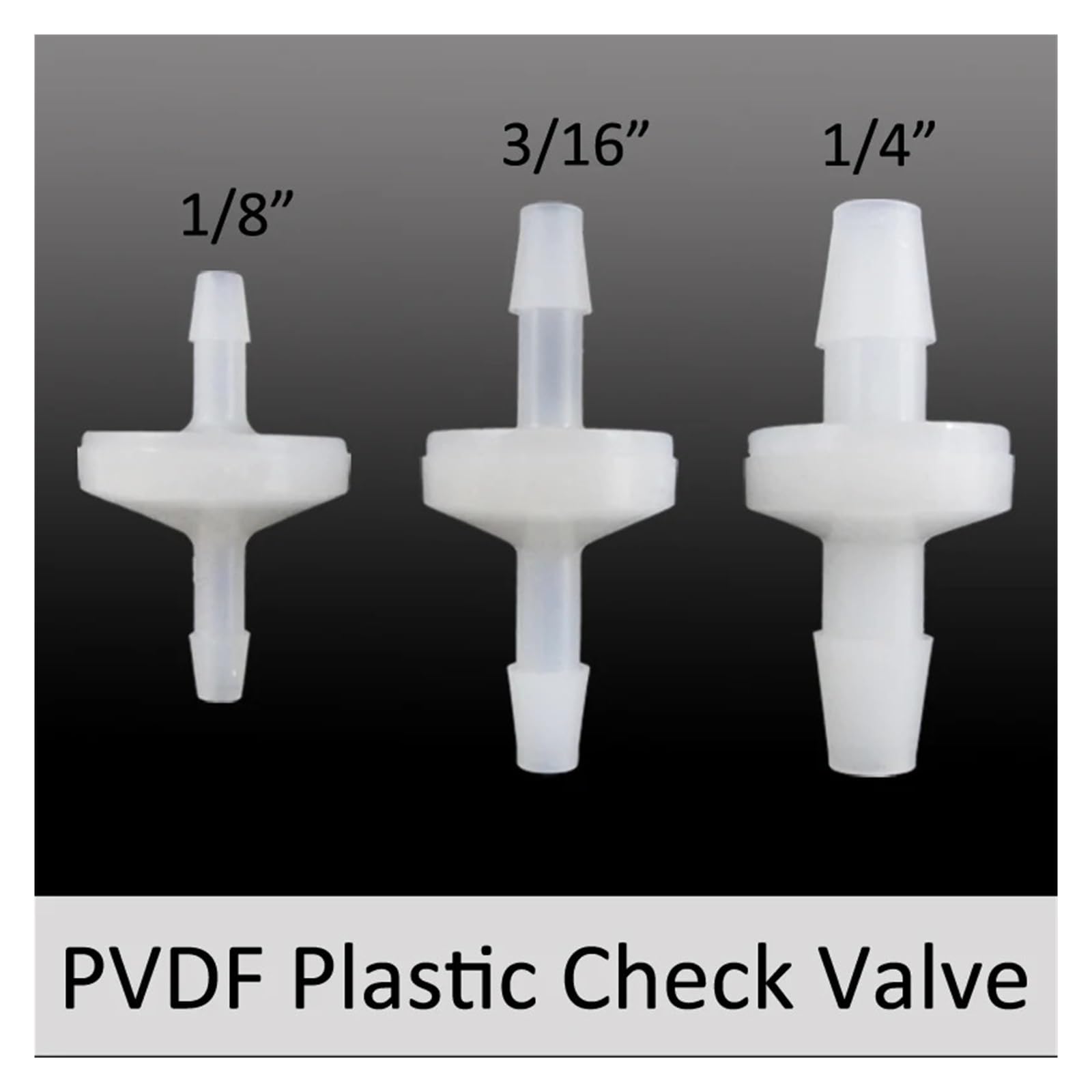 5~100 Stück Rückschlagventil/PVDF-Rückschlagventil for Kunststoff-Einwegventil(CDDV2L,50 Pieces)