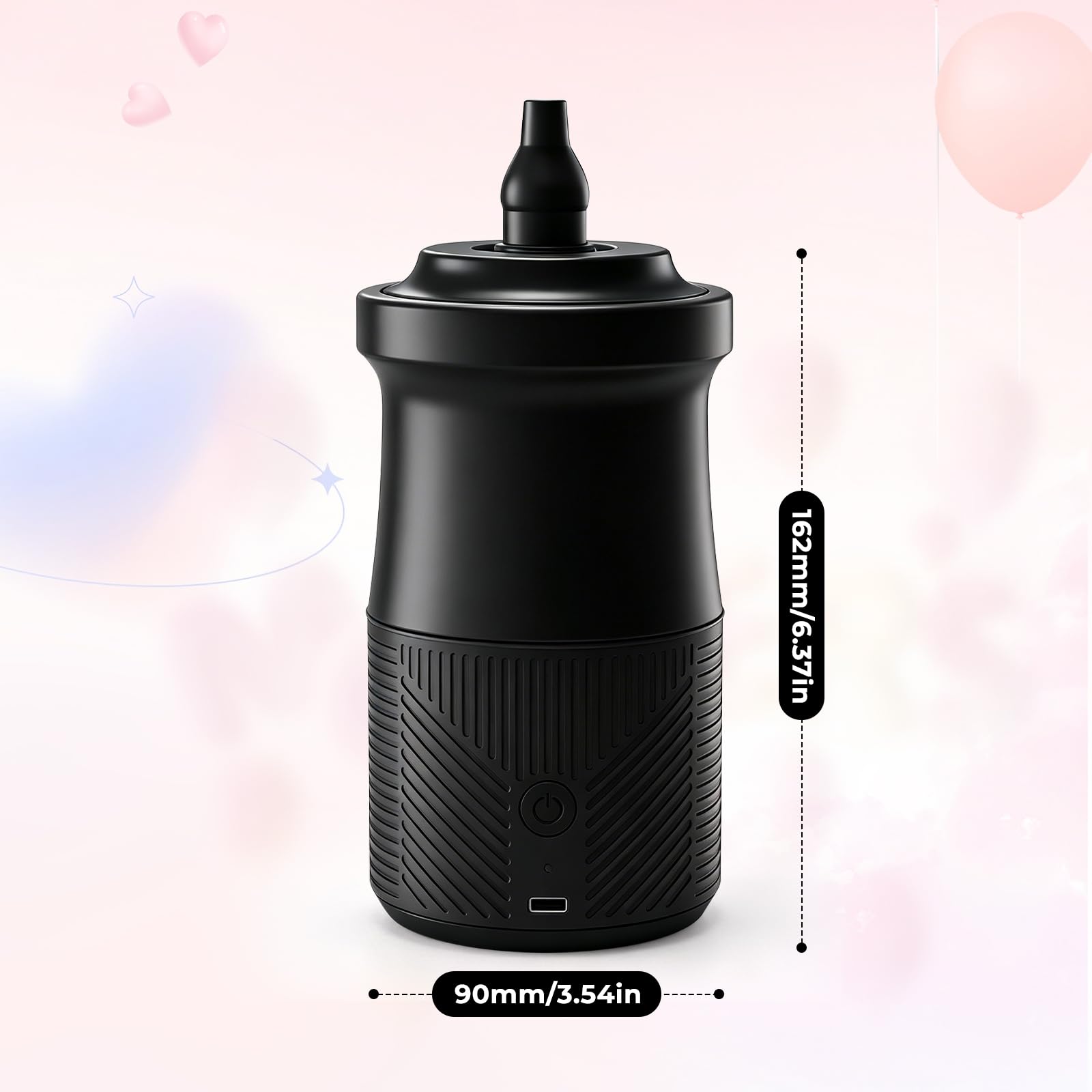 Bomba eléctrica portátil para globos, inflador de globos 2 en 1, 2000 mAh, infla y desinfla con boquillas largas y cortas para fiestas de cumpleaños, bodas, decoraciones de globos de Navidad