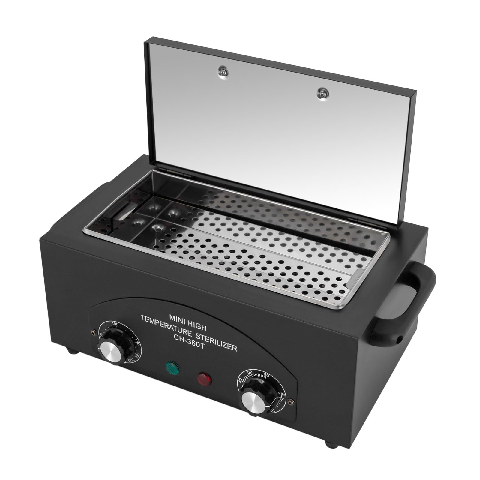 Esterilizador de alta temperatura, 300 W, 1,5 L, 220 °C, calor seco, alta temperatura, esterilizador con temporizador y luz controladora, esterilizador de aire caliente para herramientas de manicura
