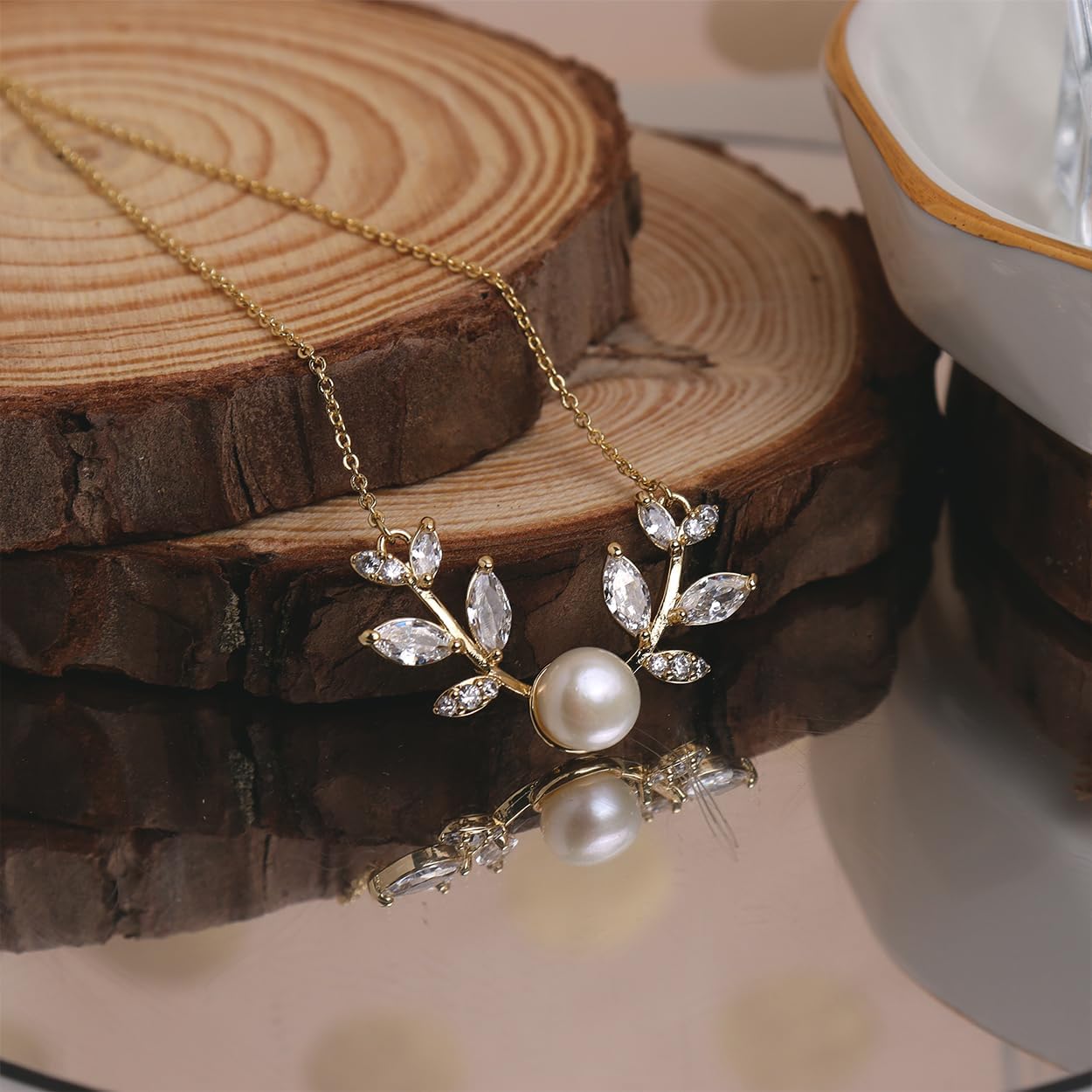 Sonateomber Dainty Chain Simple Pendant Necklace for Women, Cute Statement Rhinestone Single Dangle Necklaces Thanksgiving Christmas Jewelry Gift - Image 6