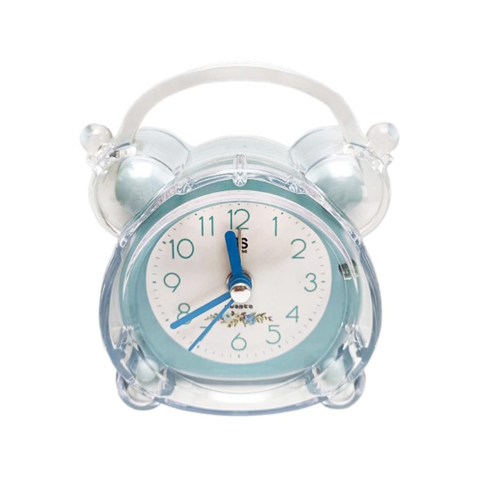 J9V4G6S3B5 Desk Clock Alarm Clock Battery Operated Silent Non Ticking Small Sleep Timer Home Bedside Table analogue alarm clock(Blue)