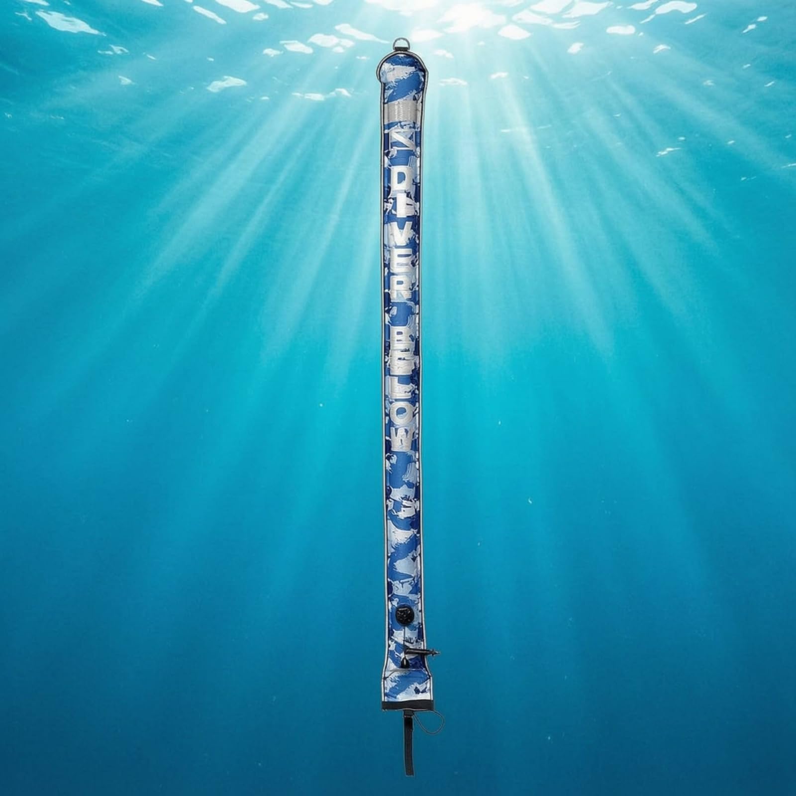 Milageto Pedagno Subacqueo Compatta Boa Segnasub Gonfiabile Salvaspazio Tubo di Segnalazione con Banda Riflettente per Subacquei, Sub, Snorkeling