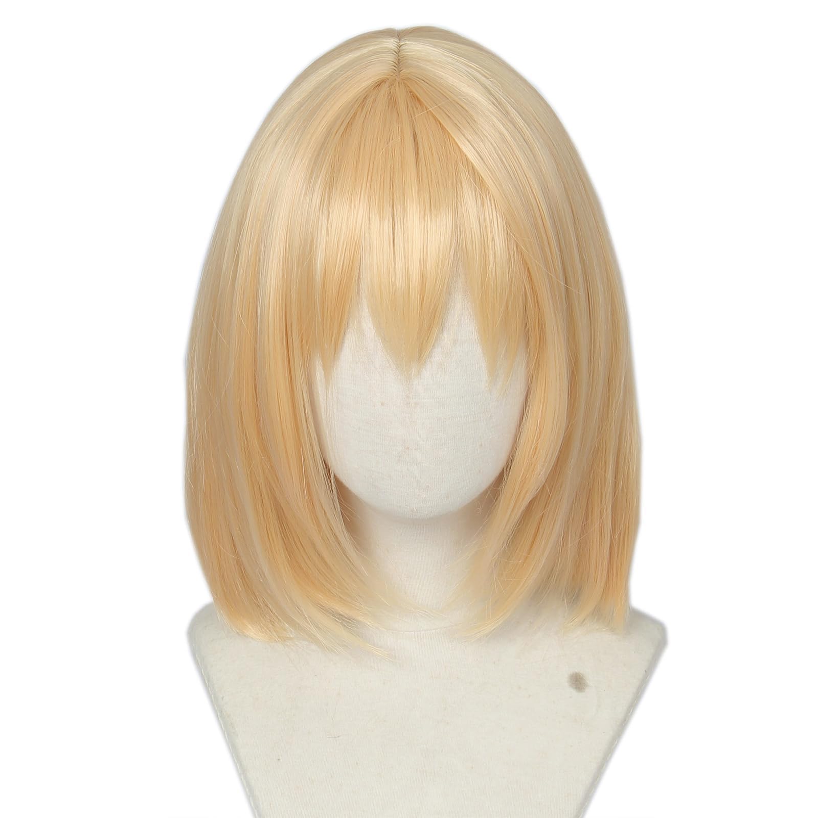 Linfairy Short Bob Blonde Game Cosplay Costume Wig Fancy Dress Costume Wigs for Men
