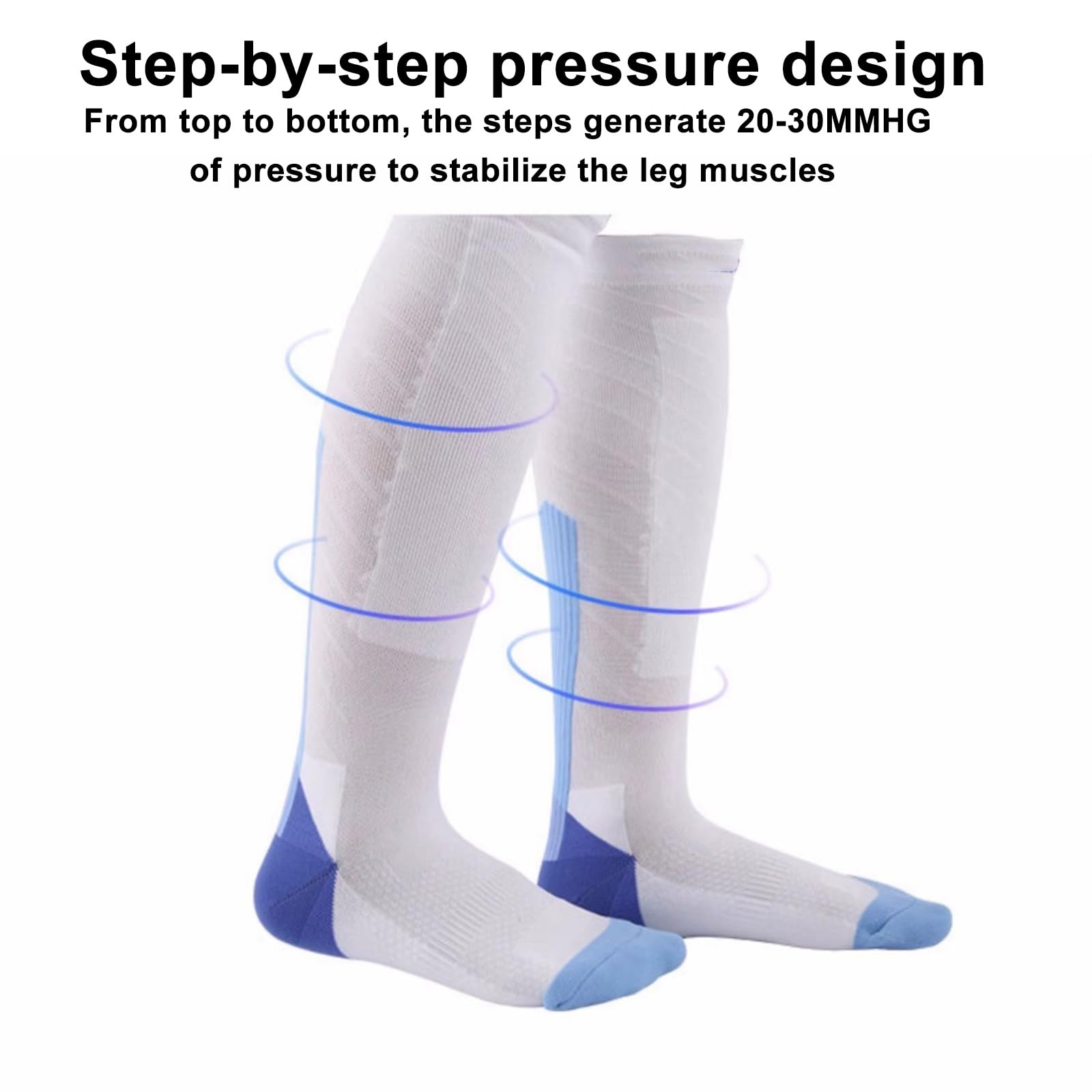 Fechtsocken, Verbesserter Funktioneller Stufendruck, Atmungsaktive Fechtsocken Geeignet für Florett, Degen und Säbel(M)