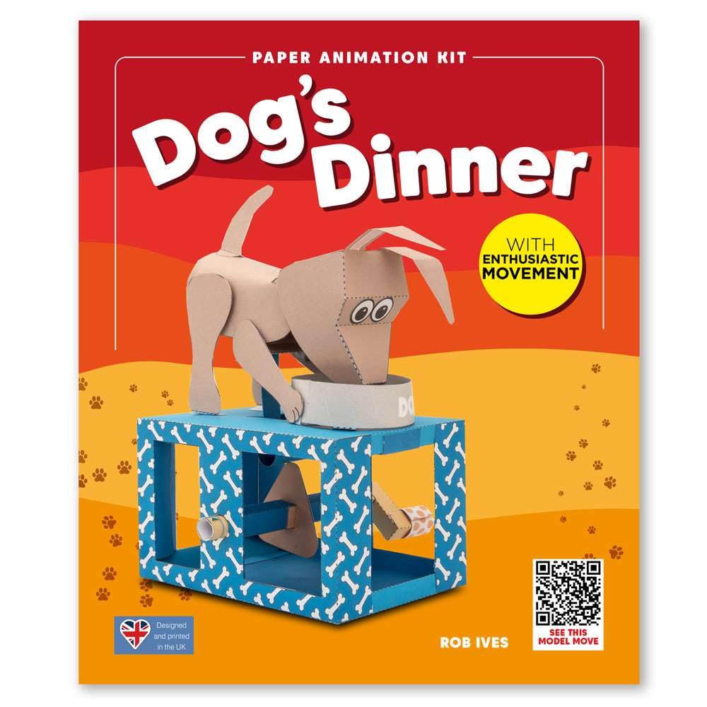Go On Make Me - Animated Paper Craft Kit for Kids & Adults - Screen-Free DIY STEM Activity - Build Your Own Moving Model (Dogs Dinner) - Image 2
