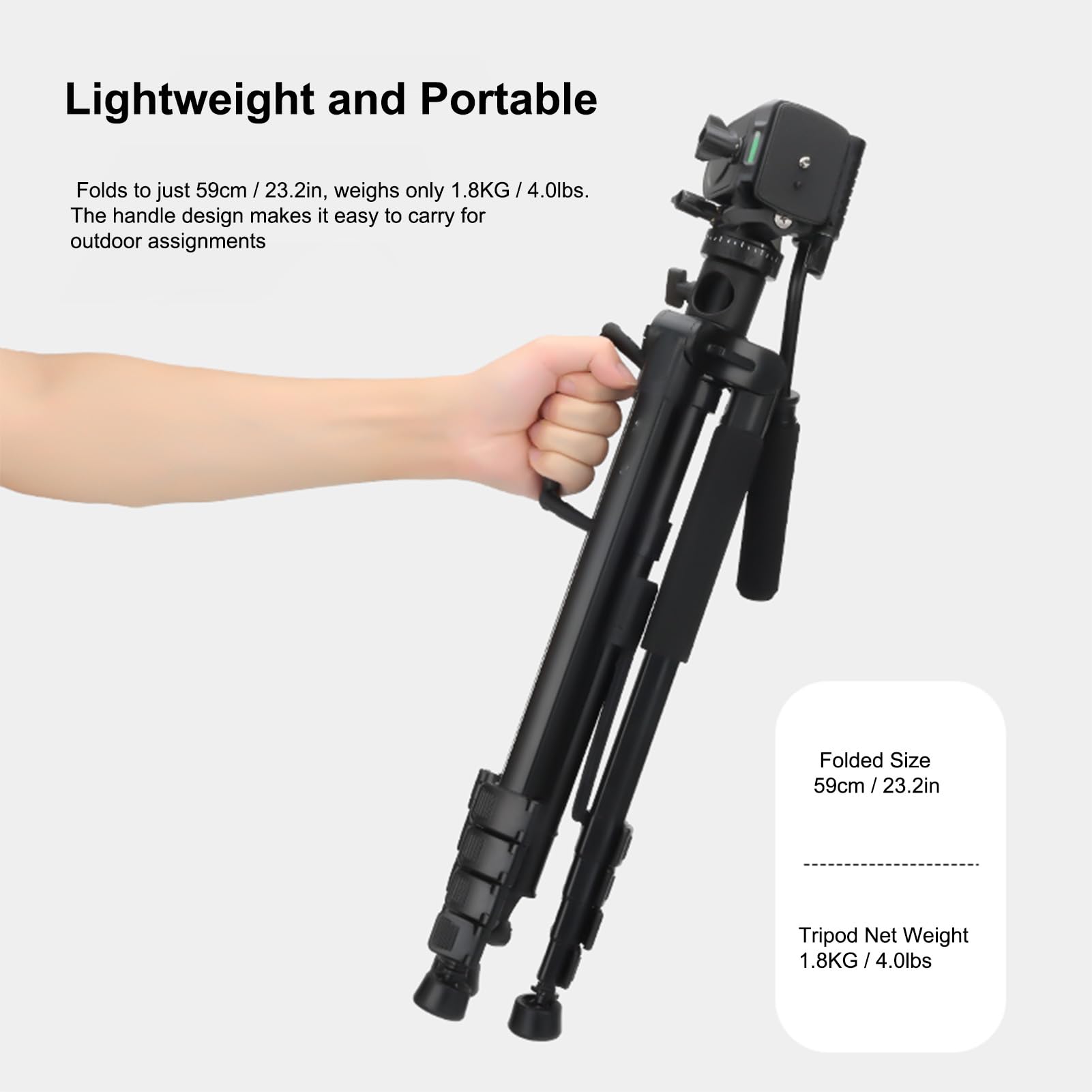 Statyw do Aparatu Monopod, 77-calowy, Poziomy Statyw Wideo z kolumną środkową z 3-kierunkową głowicą obrotową do Wykonywania zdjęć Bezlusterkowych lustrzanką cyfrową,