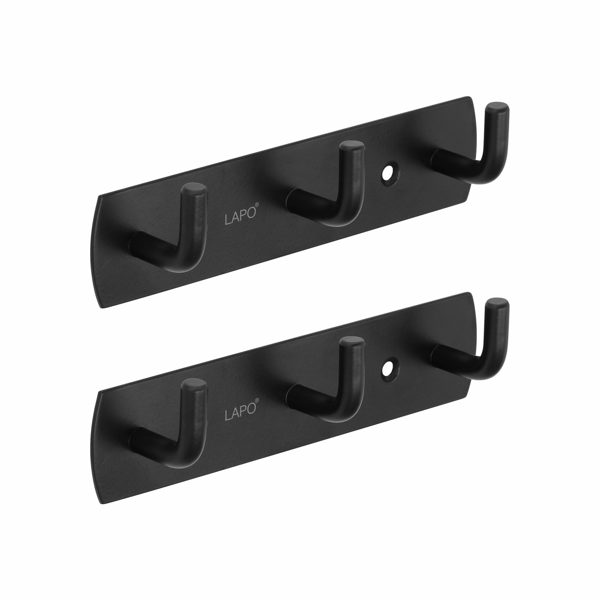 LAPO Premium Stainless Steel Multipurpose Cloth Hook - 3 Hooks Door Wall Hook Hanger for Bathroom,Cloth Hanger,Door Hooks Rail, Key Holder, Black Finish - Pack of 1 (B0CH69K8TY) Amazon Price History, Amazon Price Tracker
