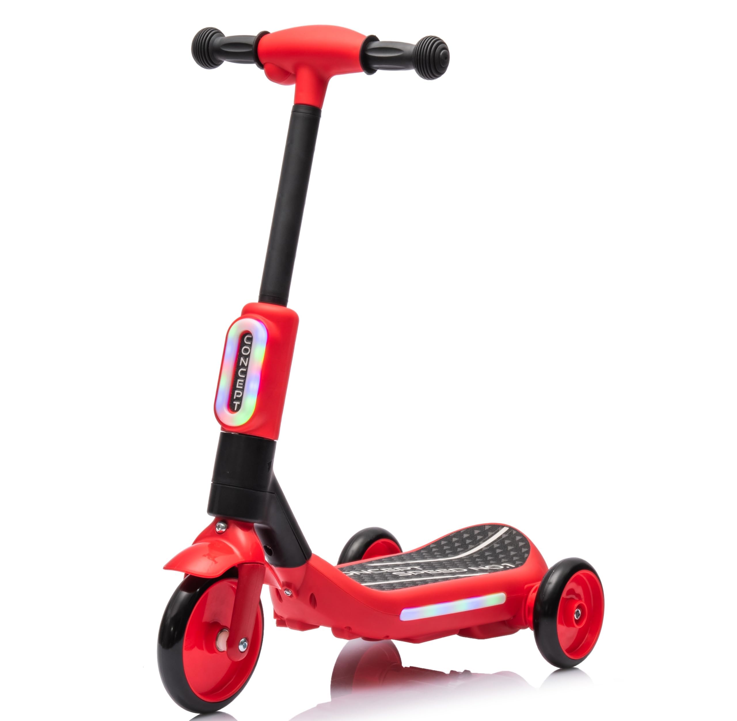 Monopattino Elettrico per Bambini 2 in 1 con Luci LED Giocattolo a Batteria 6V e a Spinta 3 Ruote Portata 30 kg