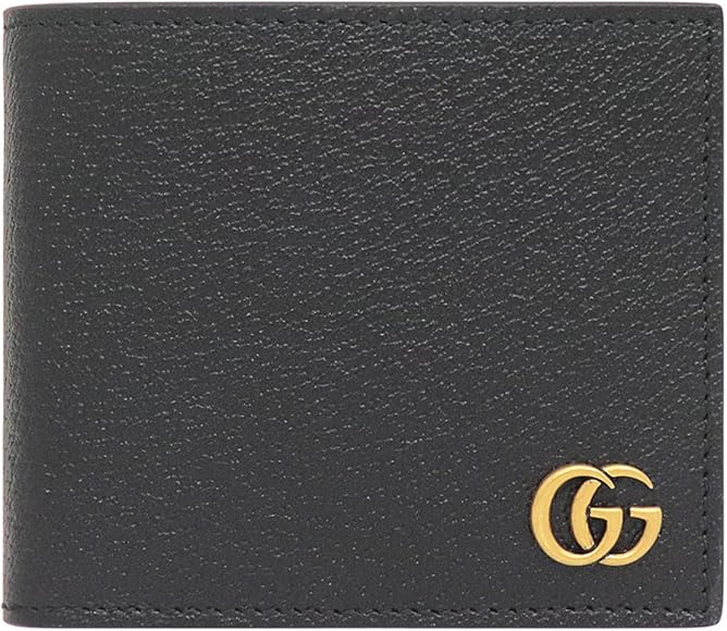 GUCCI 二折り財布 GGマーモント コインウォレット ブラック GG グッチ 財布 二つ折り GGマーモント コインウォレット