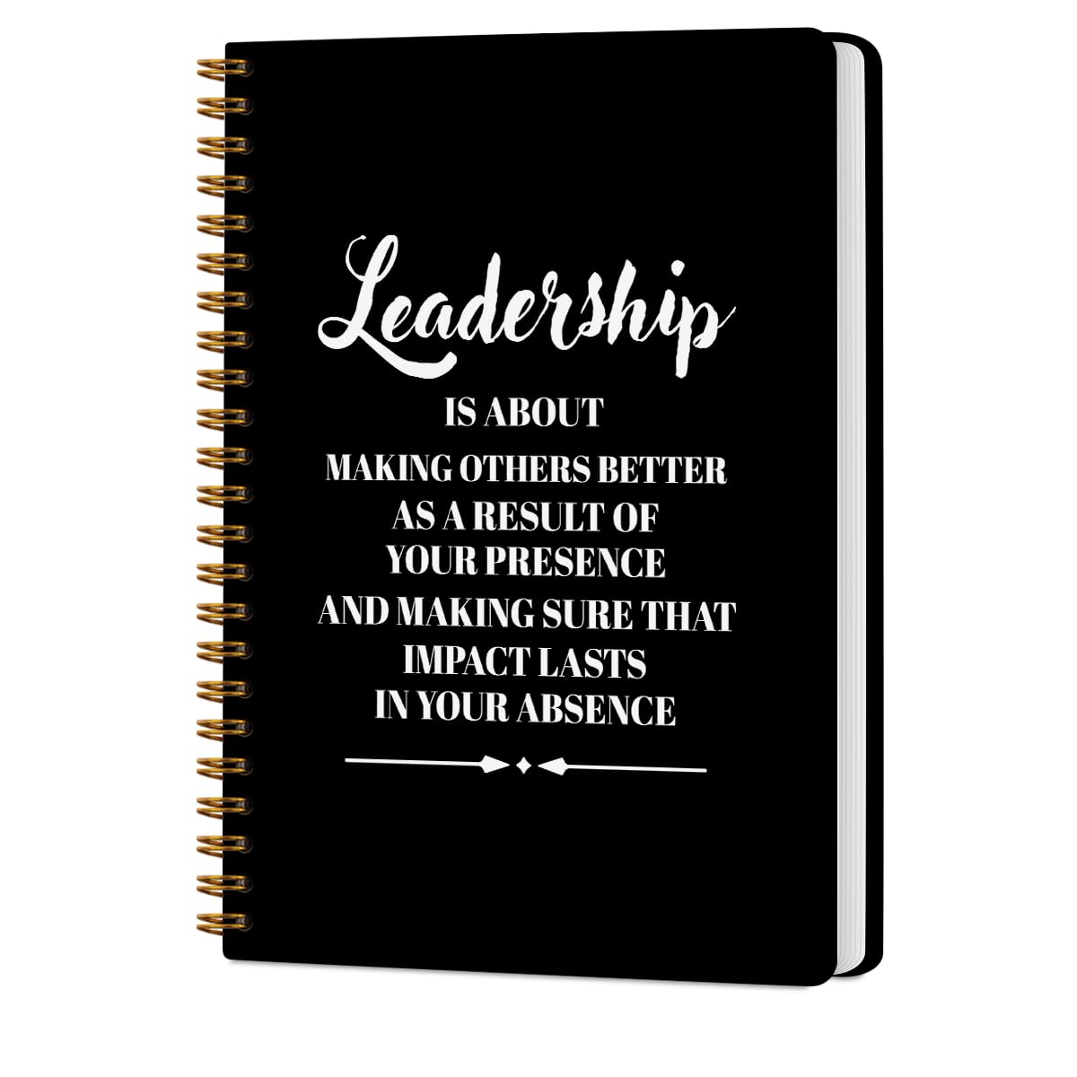 CQM Leadership Spiral Notebook, 160 Pages A5 Lined Wide Ruled Spiral Notebook for Note Taking Meeting, Notebooks & Writing Pads, Leadership Gifts for Boss Manager, Notebooks for Work Office College
