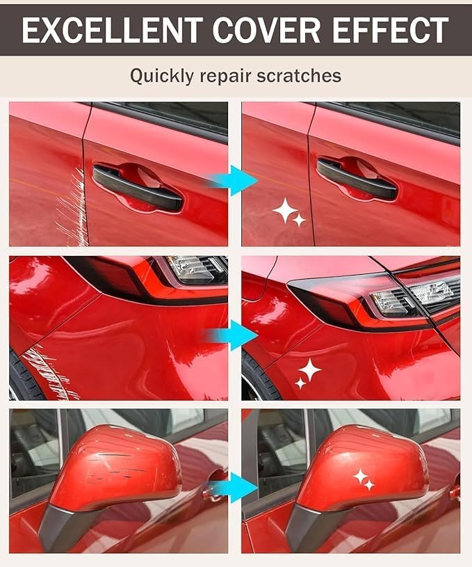 Image of Car Scratch Remover Touch Up Paint Pen Automotive Car Paint Pen 2 In 1 Car Paint Scratch Repair for Deep Scratches Special-Purpose Car Paint (REDD-@)