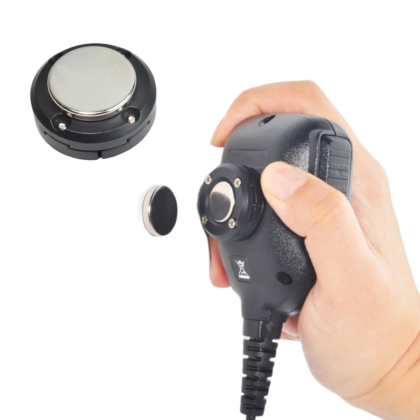 UAYESOK Magnetic Mobile Radio Mic Car Mount Holder, CB Mic Hanger Clip with Adhesive Back for Kenwood KMC-30 KMC-32 KMC-35 KMC-36 Motorola PMMN4090