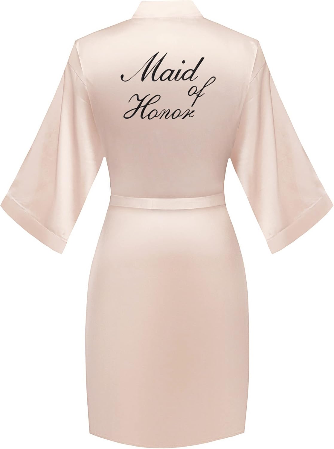 [GEEGVV] Women's Satin Kimono Robe Soft Bride Bridesmaid Sleep