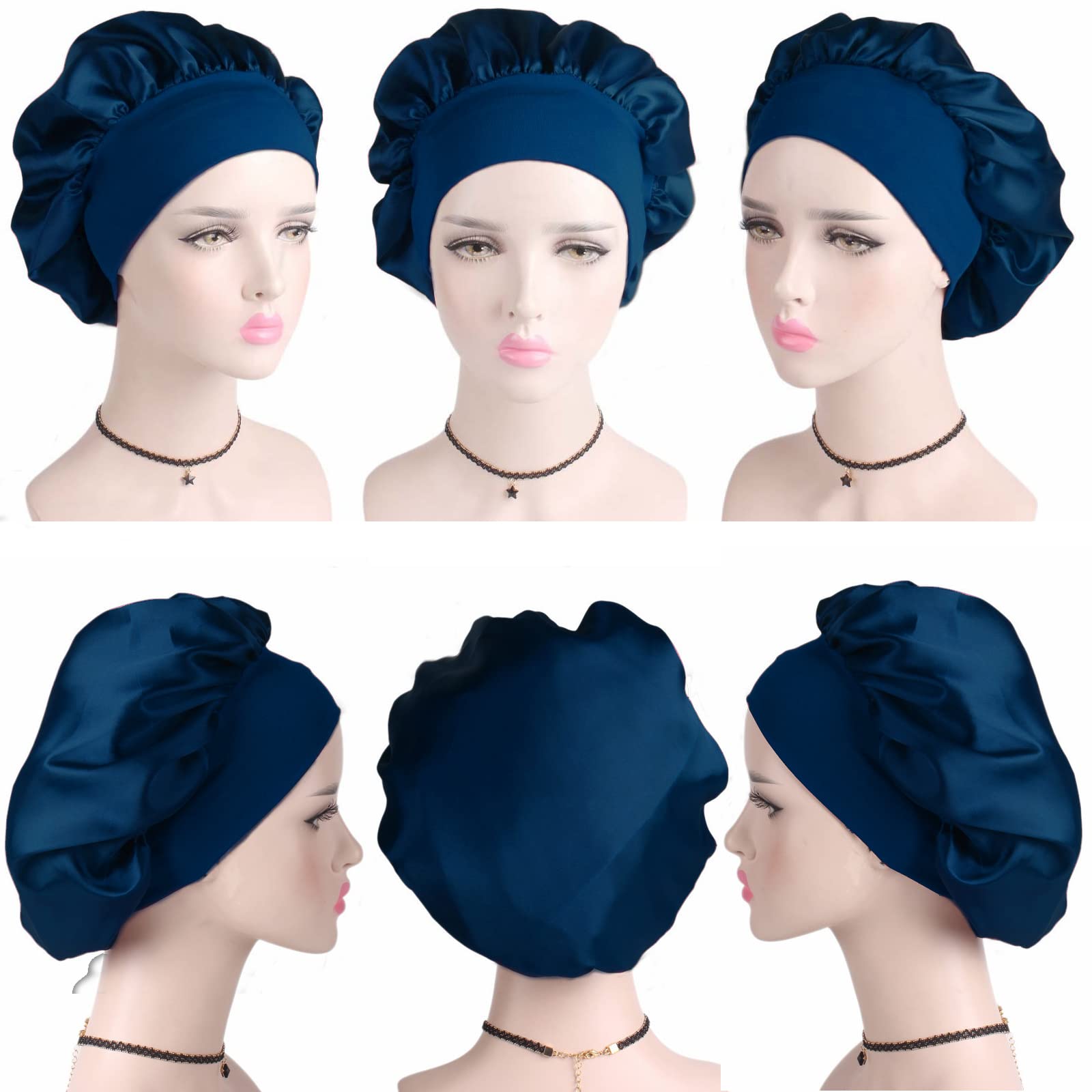 Fascia larga elastica per dormire cappello in raso copertura per la