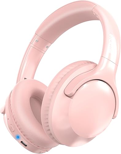 Miniatura 12 de MIDOLA Auriculares Bluetooth sobre la oreja 68 horas de reproducción, 6 ecualizadores inalámbricos con micrófono HiFi estéreo, plegables, ligeros,