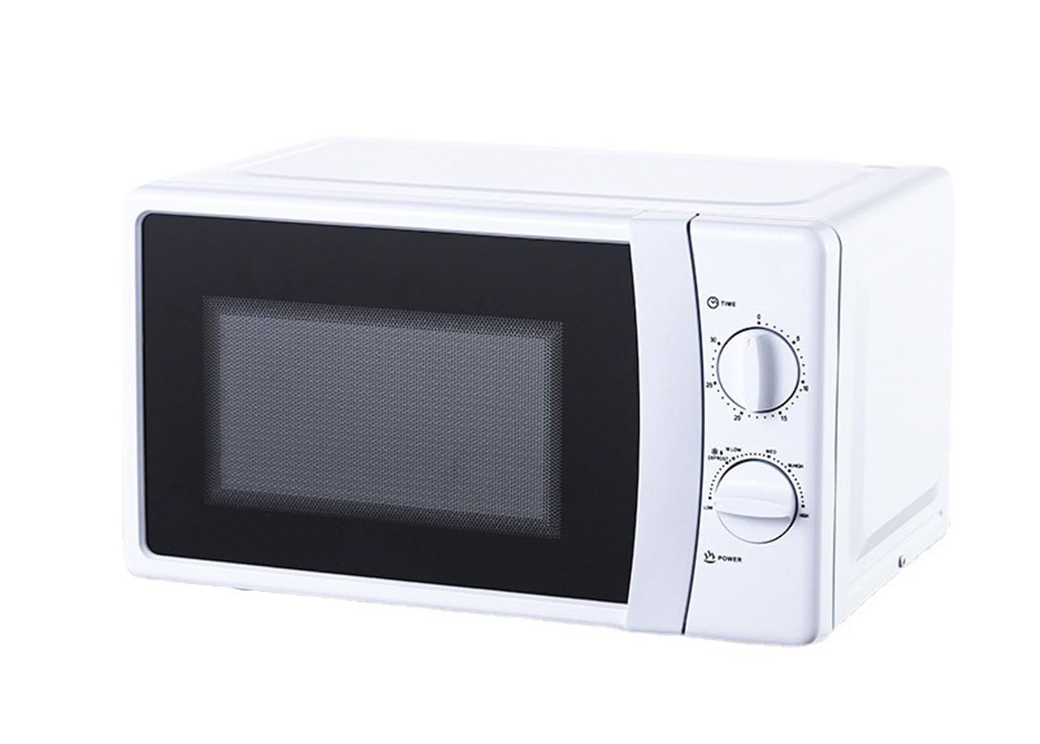 Kuchenka mikrofalowa, 20 litrów, 800 W, kuchenka mikrofalowa solo z funkcją rozmrażania, 6 poziomów mocy, timer 0-30 minut, gotowanie One-Touch Express, łatwe czyszczenie, stylowe wzornictwo,