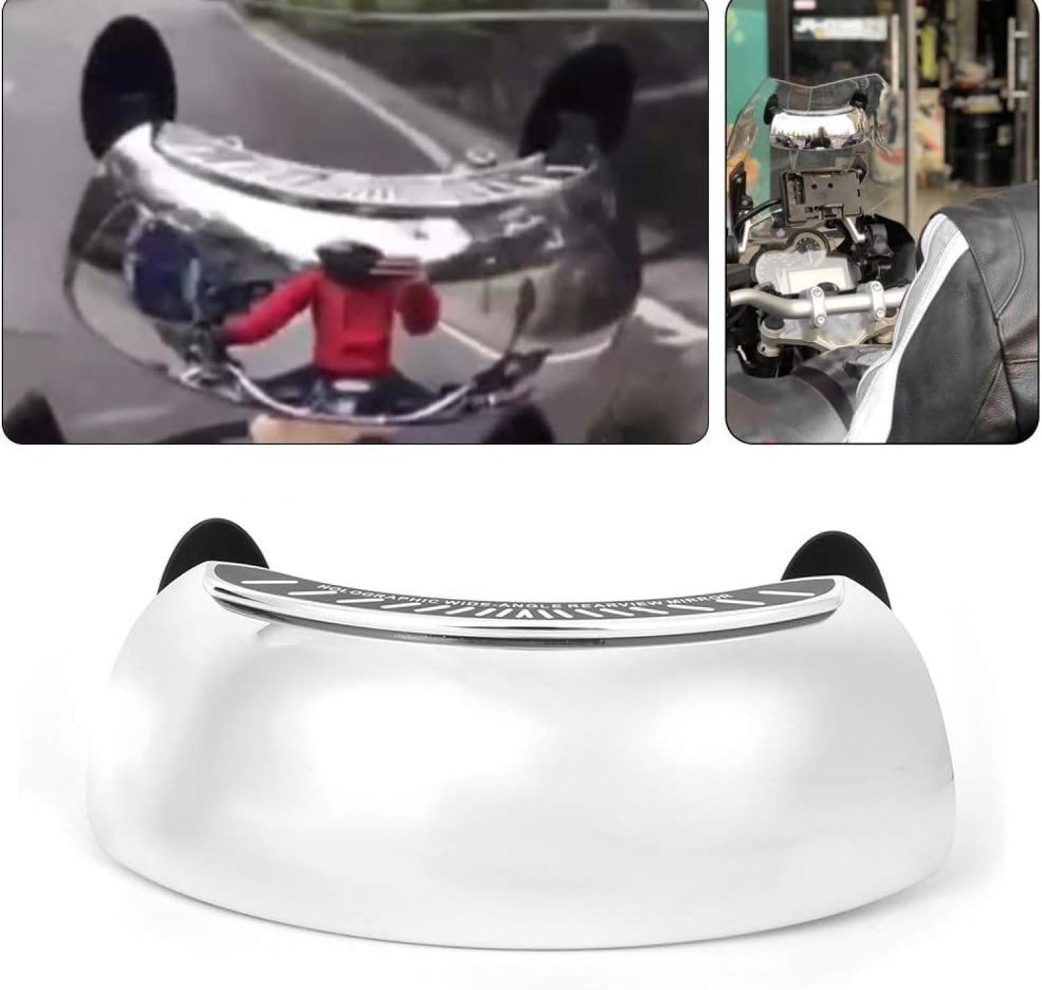 Busstier Evrensel Motosiklet Dikiz Aynası 360° Dönebilen Ayarlanabilir Yan Ayna Seti 8mm/10mm Uyumlu
