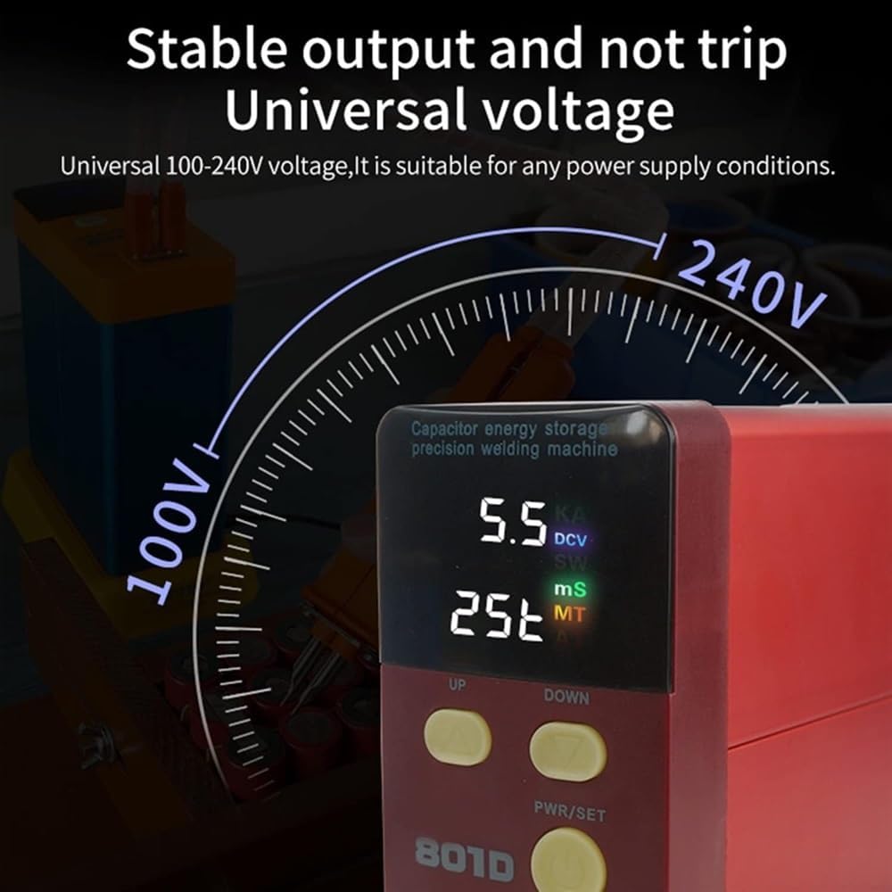 Lithium Battery Welding Machine， Cordless Spot Welder, 12KW Capacitor Energy Storage Pulse Spot Welder for 18650, 14500 Lithium Battery DIY Hand Welding Pen