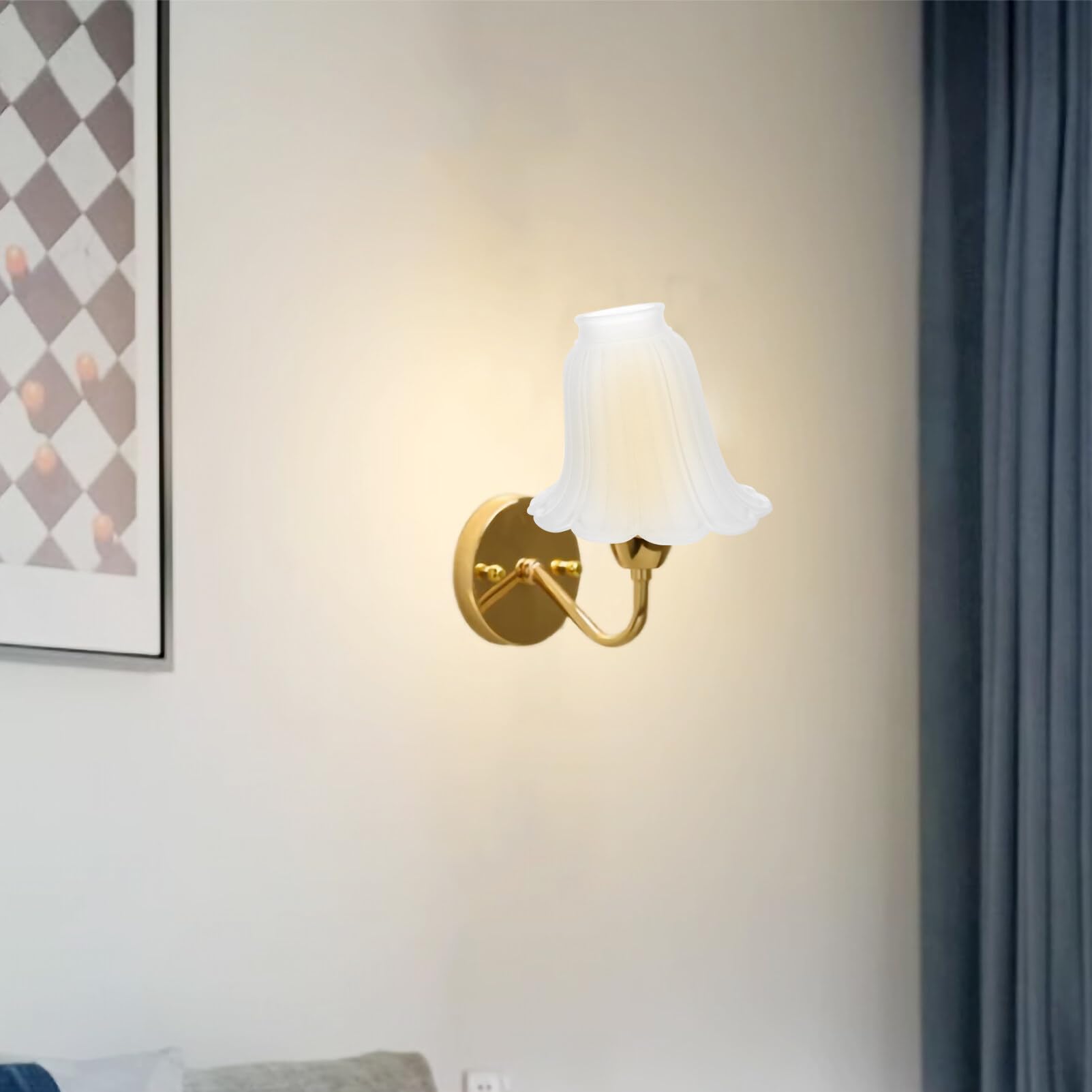 Reemplazo de pantalla de lámpara de vidrio, vidrio esmerilado con forma, 5.70 pulgadas de diámetro, blanco, para lámparas de mesa, lámparas de techo, lámparas colgantes, decoración del hogar 7