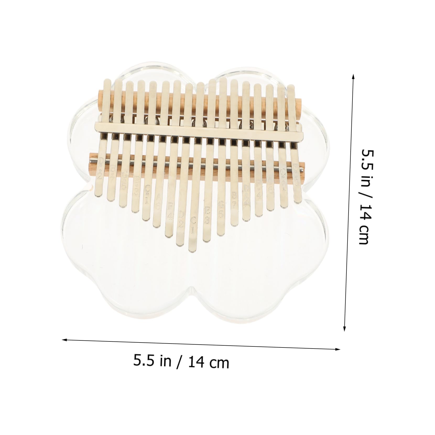 Yardwe 17-tone Crystal Thumb Piano Portable Mbira Key Mini Finger Piano Glass Kalimba Perfect Present for Music Enthusiasts