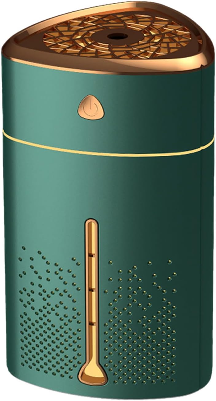 Umidificador de viagem, 1000 ml umidificador de difusor de óleo essencial de névoa difusor difusor de aromaterapia difusor com 7 luzes LED de mudança de cor para residências, carros e escritórios (verde)