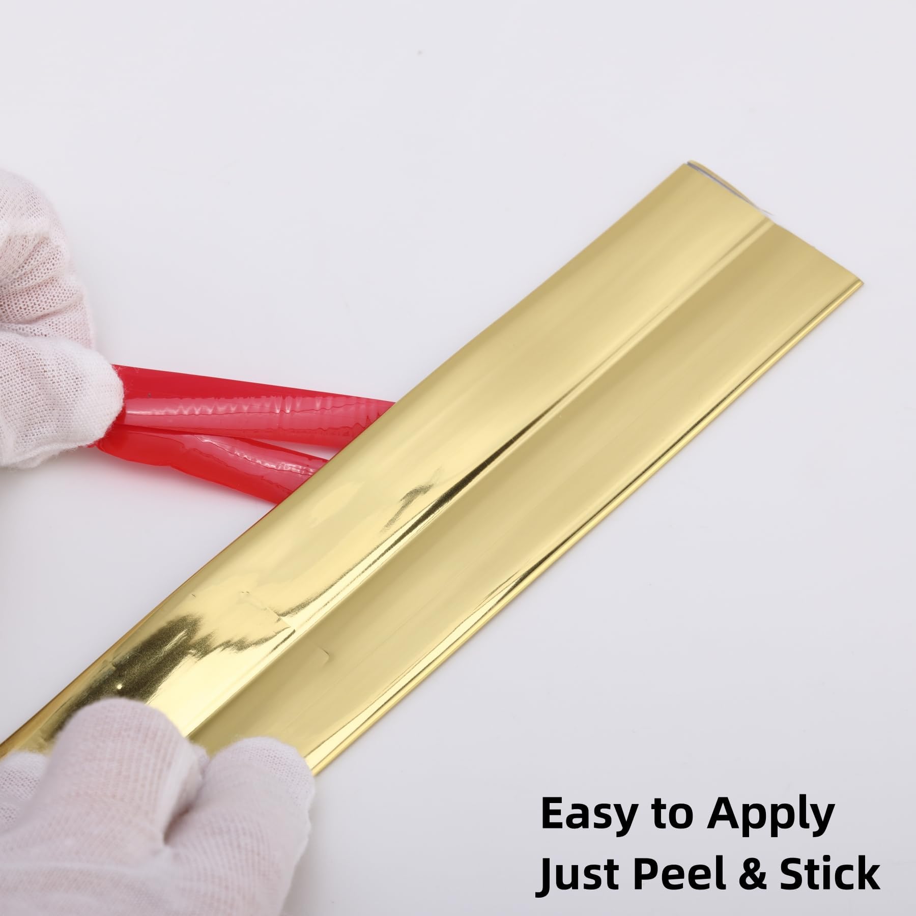 Trimold Shiny Gold Multifunctional Wall Molding Trim & Corner Guards & Caulk Strip - Image 2