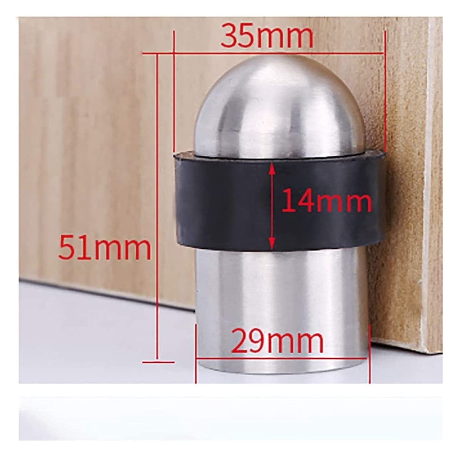 tope de puerta, Tope de puerta anticolisión acero inoxidable a prueba viento, tope goma fijo for el hogar, topes antioxidantes y duraderos