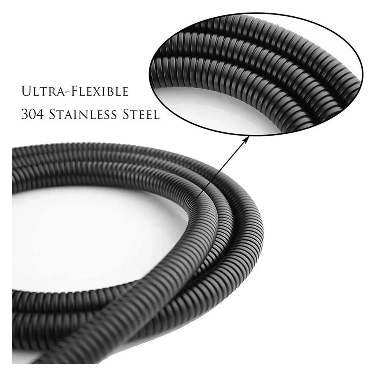 Manguera de ducha flexible de acero inoxidable de 1,5 m, antioxidante, G1/2, ajuste universal, tubo de fontanería para cabezales de ducha, tubo largo y extensible (gris)