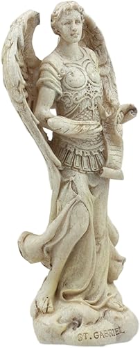 Miniatura 2 de Gifts & Decors Ebros - Estatua de Arcángel Santo Gabriel con acabado marfil, 5 pulgadas de alto, patrón del bautismo, Poder de Dios, figura