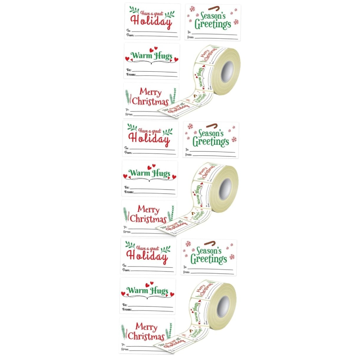 NUOBESTY 3 Rollen Selbstklebende Geschenkanhänger Namensschilder Für Weihnachten Aufkleber-etiketten Frohe Weihnachten-aufkleber Weihnachtsaufkleber Für Karten Urlaub Fenster Haftet Papier