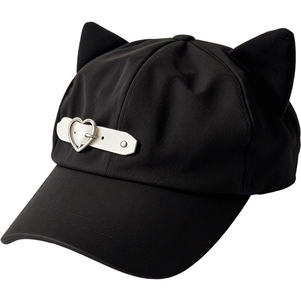 Sslvya Cute Cat Ear Beret Hat Y2k Painter Hat Vintage Versatile Octagonal Hat Trendy Newsboy Hat for Women