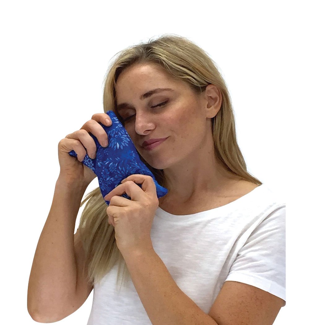 Nature Creation Mint Pillow - Herbal Cold Therapy Nasal Pack - Soothing Cooling Pad - Natural Relief Pillow - Reusable Cooling Pad - Blue Flowers 1 Pack