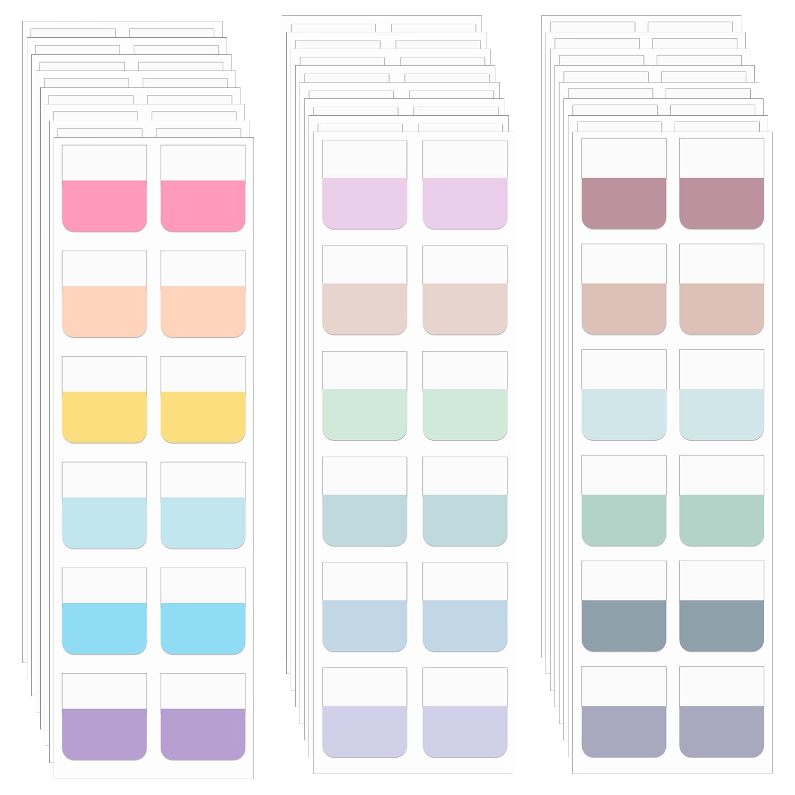 BOHUIZ 360 Pcs Colored Sticky Index Tabs, 1lnch Pastel Sticky Tabs for Notebooks, Page Markers, Page Tabs for Binders, Book Sticky Tabs Notebook Tabs, Repositionable Sticky Note Tabs