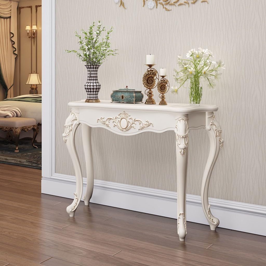 JITUIHOM Console Tables Table D'entrée Meuble Contre Le Mur Demi-Ronde Téléphone Décorative De Foyer Simple(31.49in)