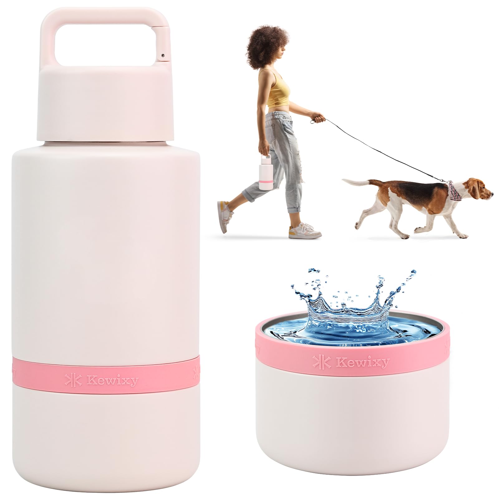 KEWIXY Insulated Dog Water Bottle