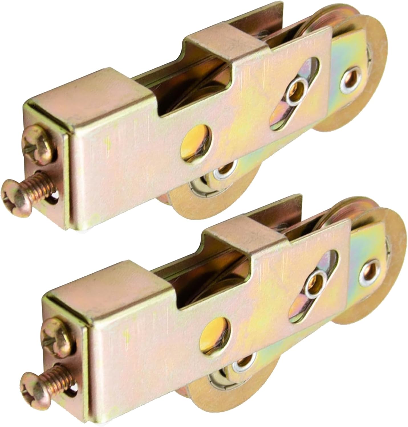2 PCS Sliding Patio Door Tandem Roller Assembly, 1-1/4 Inch Steel Ball Wheel Bearing, Sliding Door Wheel Replacement, for Sliding Glass Door Screen Door Gate Window