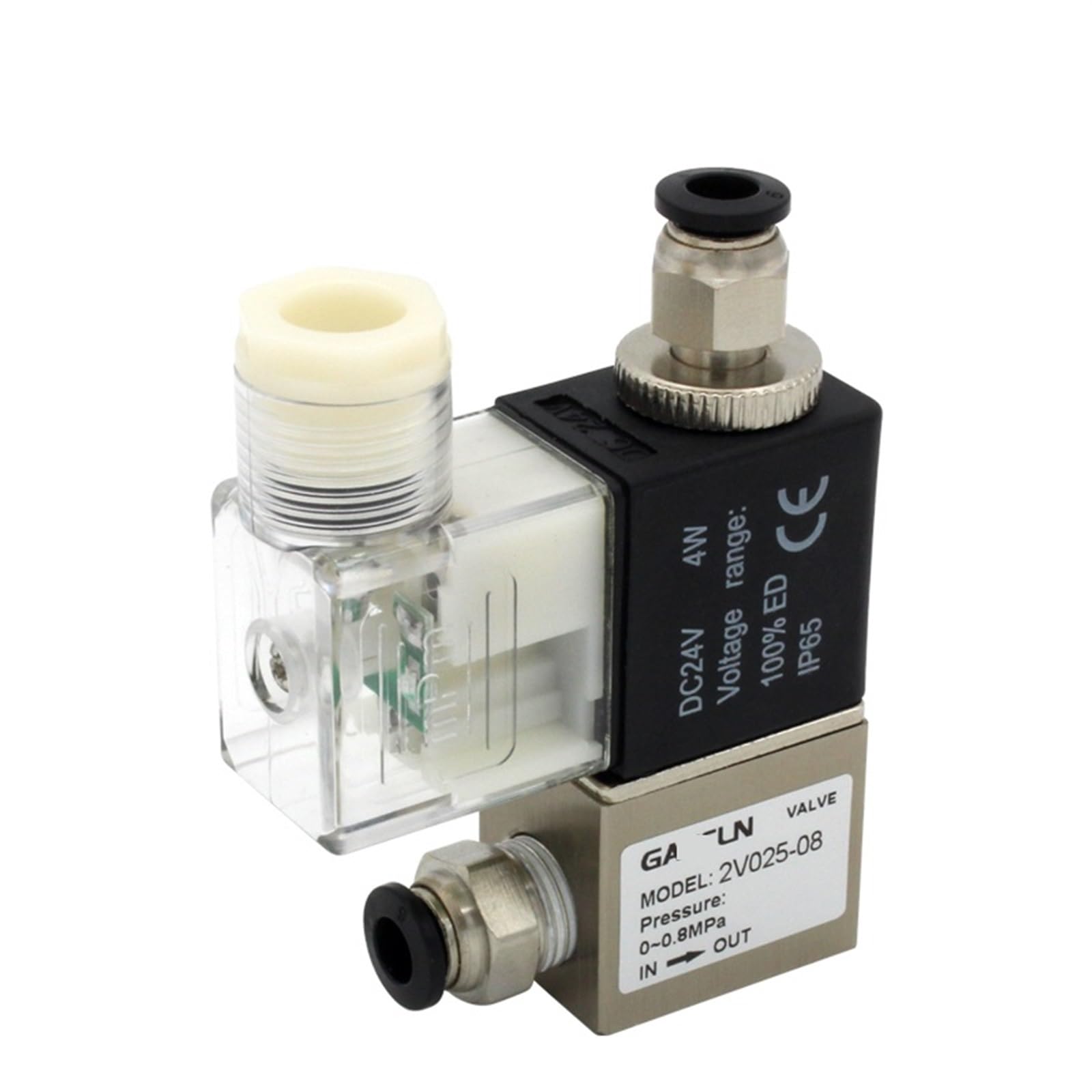 Électrovanne pneumatique 2V025-06 NO AC220V avec raccords 6mm