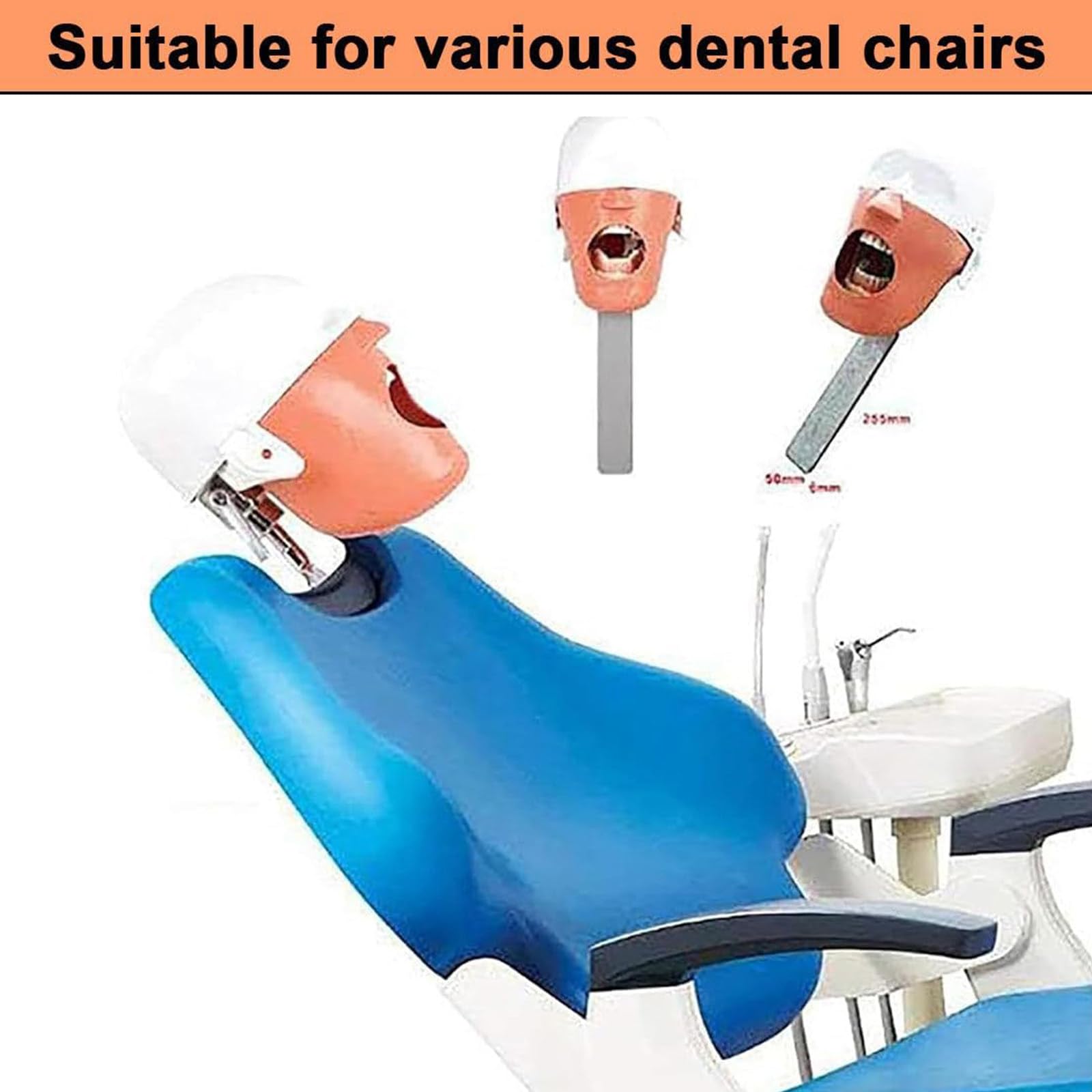 Dentalsimulator Phantomkopf-Training,Dentalpuppe,Phantomkopf-Dentalsimulator-Einheit mit Tischmontage,sicher und geruchlos,für Zahnmedizin und Zahntechnik