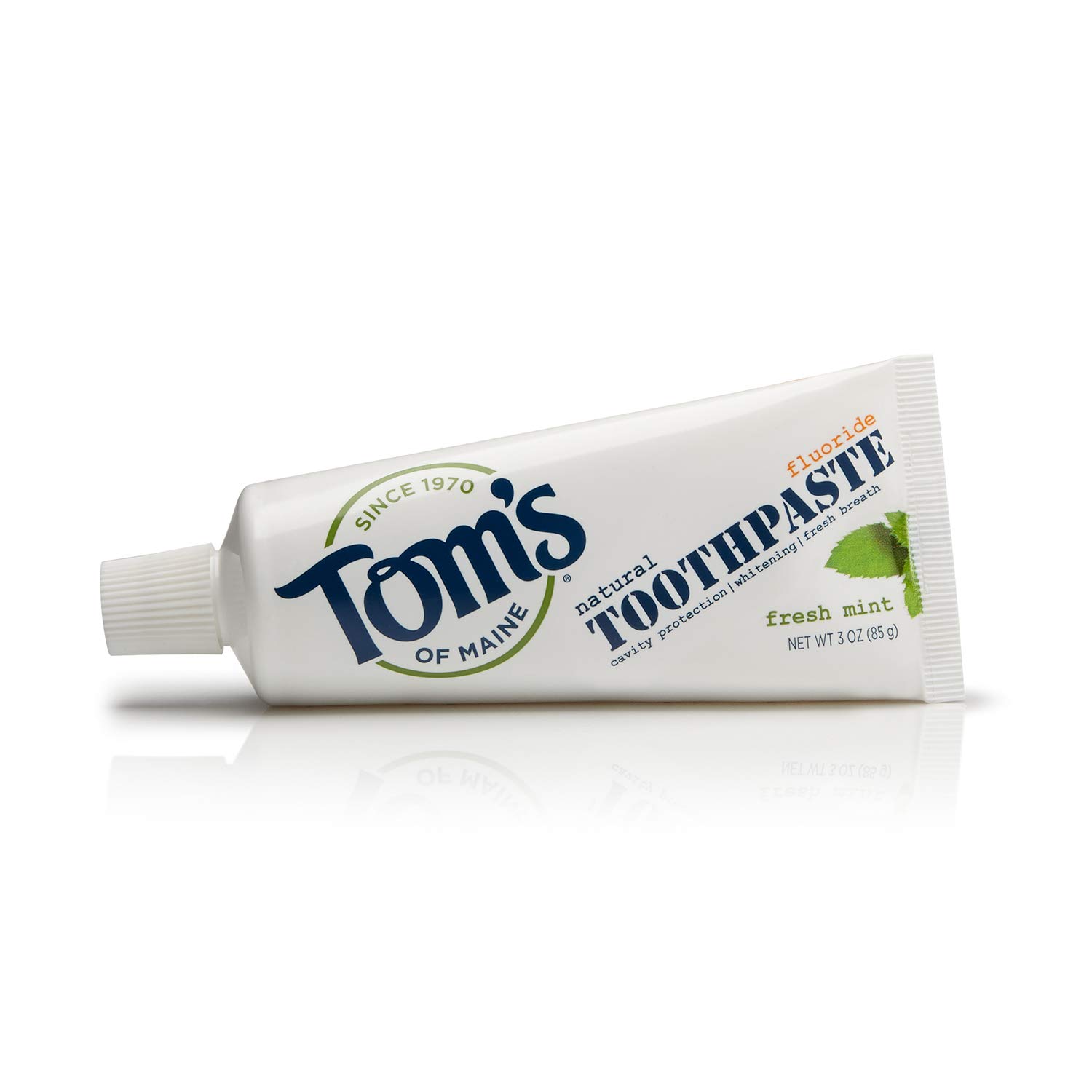 Toms of Maine Anticavity Natural Toothpaste, Travel Size Toothpaste, Fresh Mint, 3 Ounce