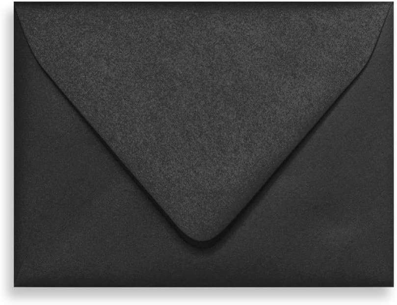 Ebony A2 Euro Curved Flap Invitation Envelopes - Pack of 50