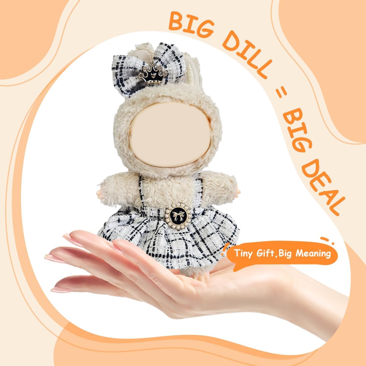 3 Pack Compatible for Labubu Clothes,17cm Doll Clothes Set,Luxury Designer Outfits,Cute Birthday Party Costumes,Valentines Day Gifts for Her Him,Stylish Fashion Wardrobe Accessories for 17cm Dolls