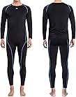 FITEXTREME MAXHEAT Mens Thermal Underwear Long Johns Set with Fleece Lined