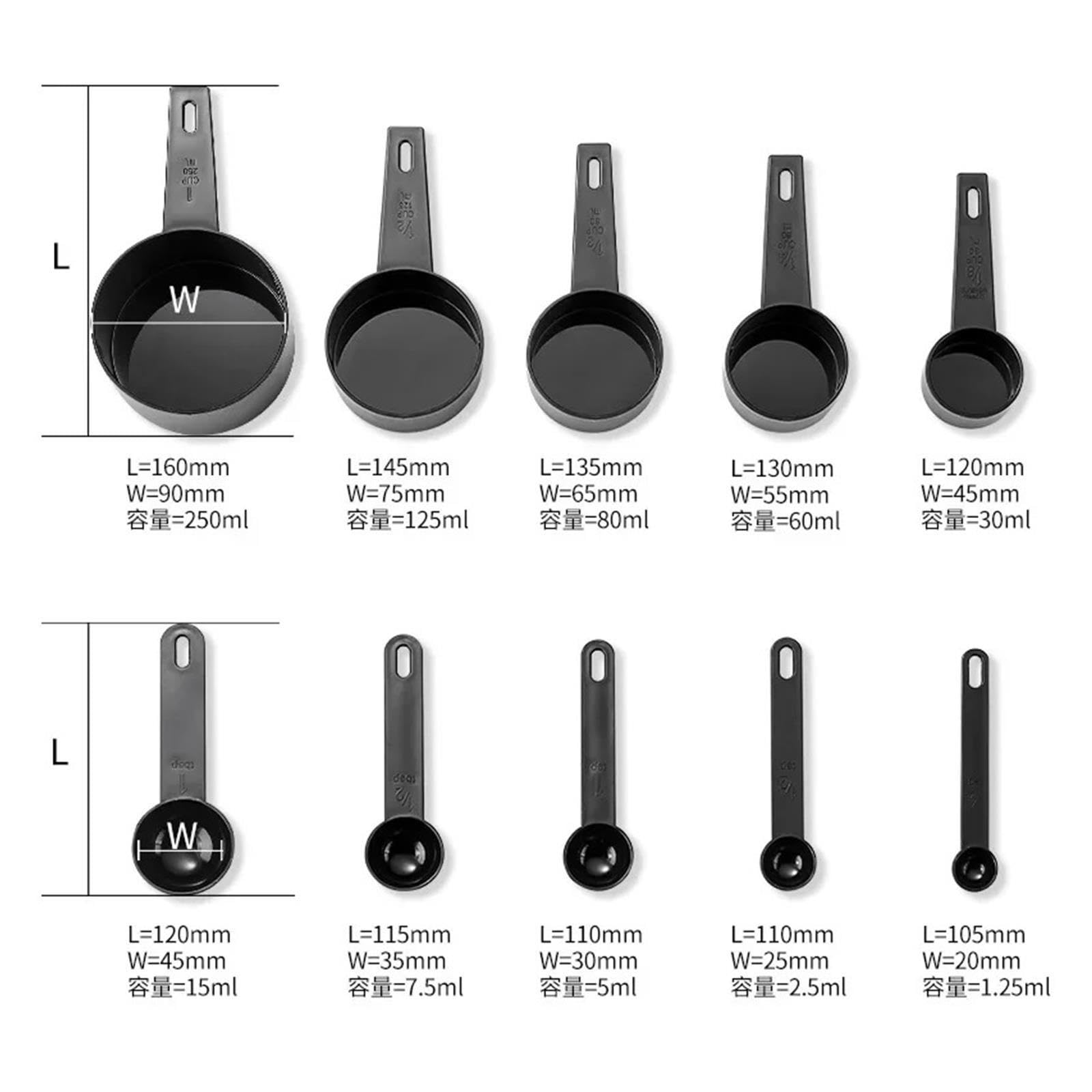 Set cucchiai e tazze dosatrici 5pcs/10pcs per cucina