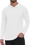 Men's Sun Protection UV Shirt UPF 50+ Quick Dry Long Sleeve Hoodies Rash Guard Fishing Swim T-Shirts Green