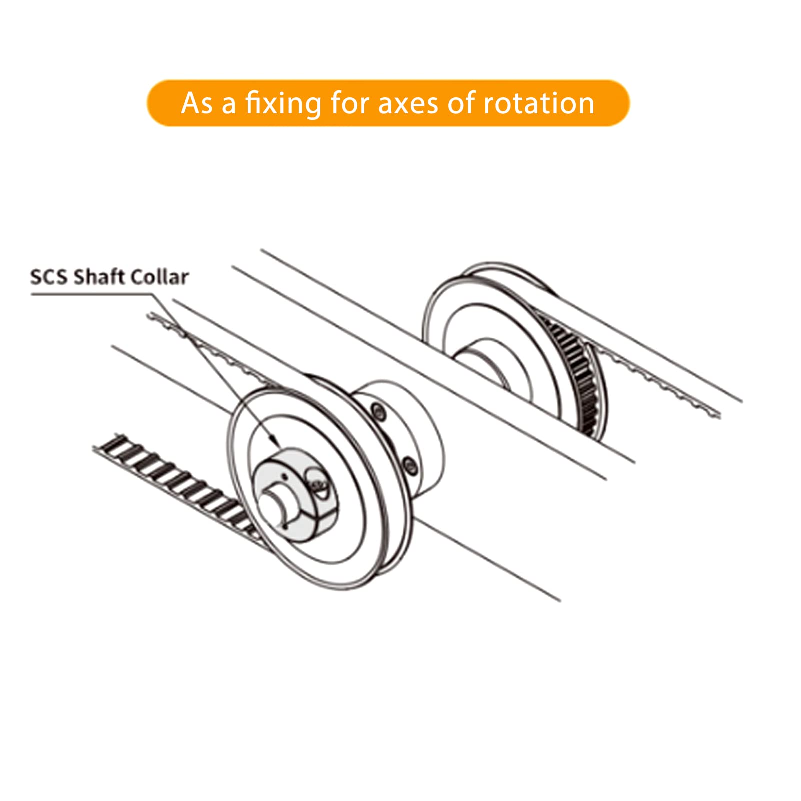 Split Shaft Collar, Sturdy Oxidation Resistant Aluminum Alloy Clamping Shaft Fixing Collar Firm Fix Easy to Install 1in Bore for Motor Bases