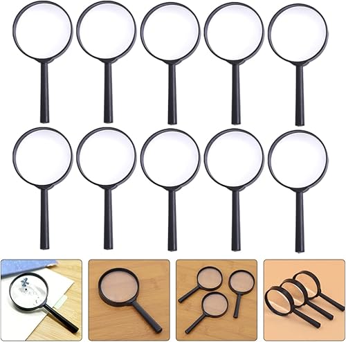 Miniatura 8 de Juguetes Juguetes para niños, lupa de mano, 18 unidades, lupa con mango de plástico, lupa de lectura para personas mayores, juguetes de observación